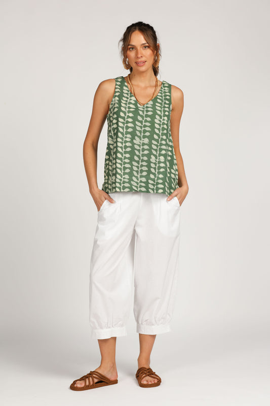 Pant Taj White Cotton