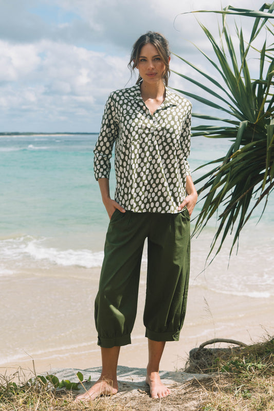 Pant Taj Verdant Green Cotton