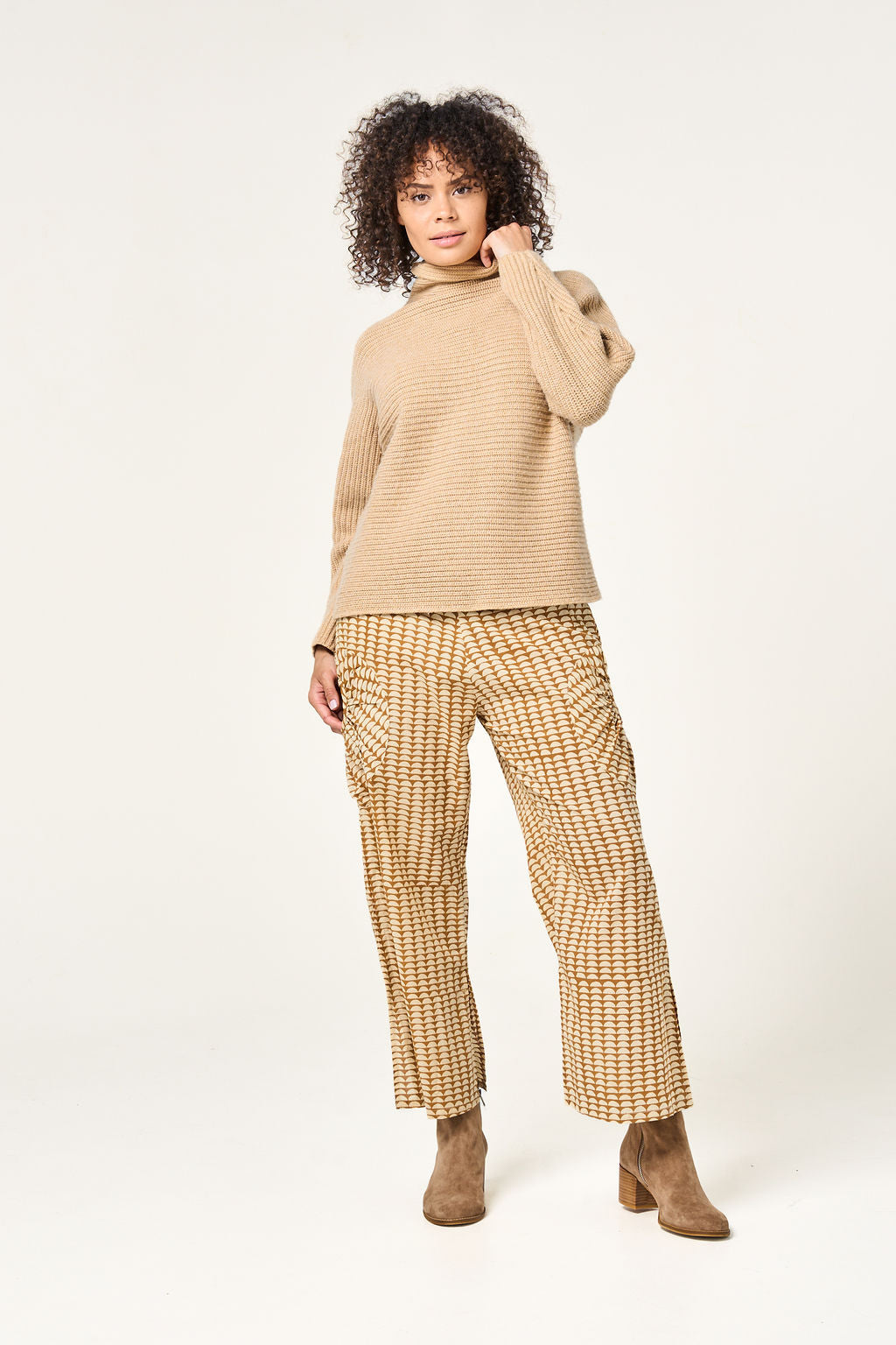 Pant Jaya ™ - Half Moon Gold Handblock