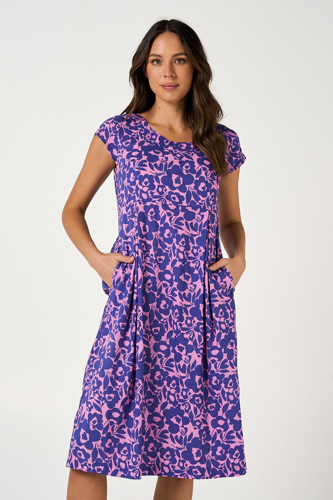 Dress Sitari - Dreamstate Pink Blue Cotton