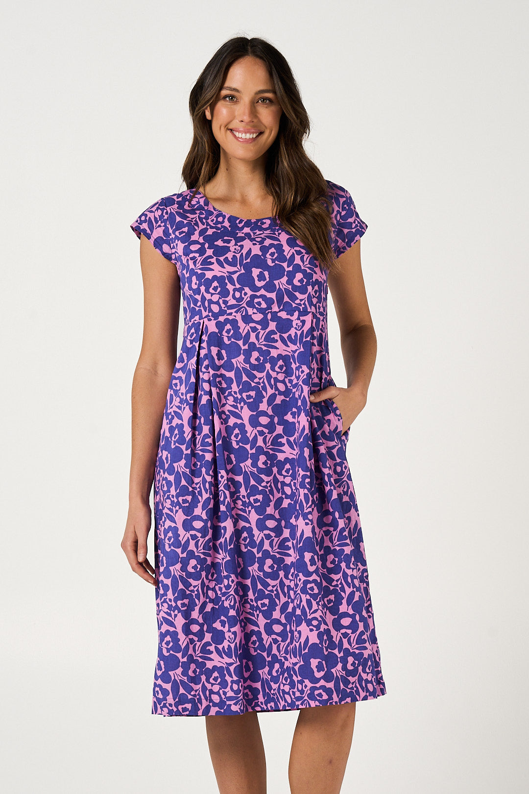 Dress Sitari - Dreamstate Pink Blue Cotton