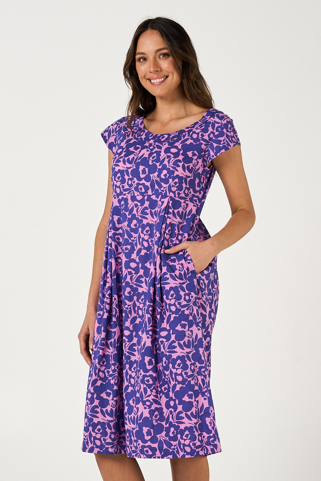 Dress Sitari - Dreamstate Pink Blue Cotton