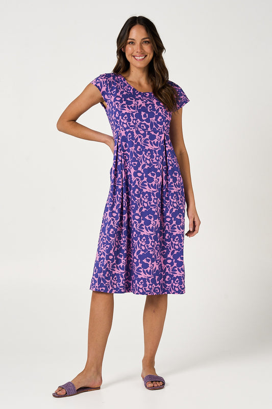 Dress Sitari - Dreamstate Pink Blue Cotton