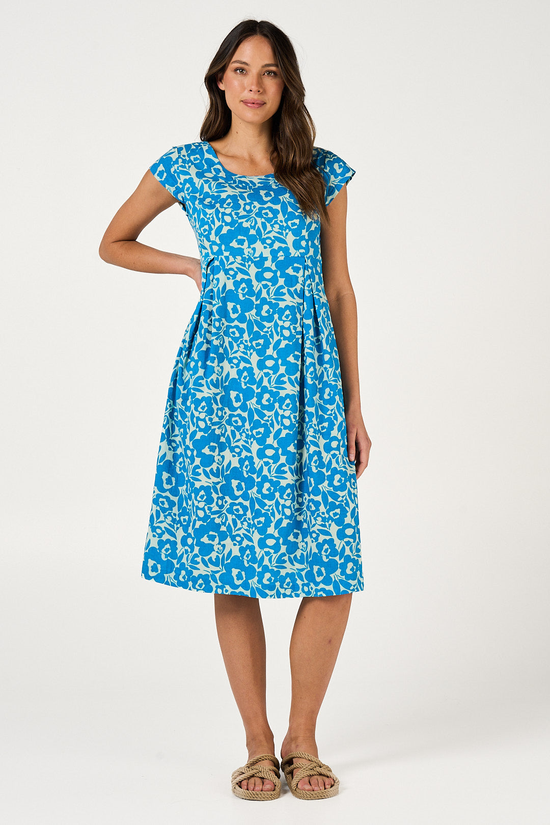 Dress Sitari - Dreamstate Pagoda Blue Cotton