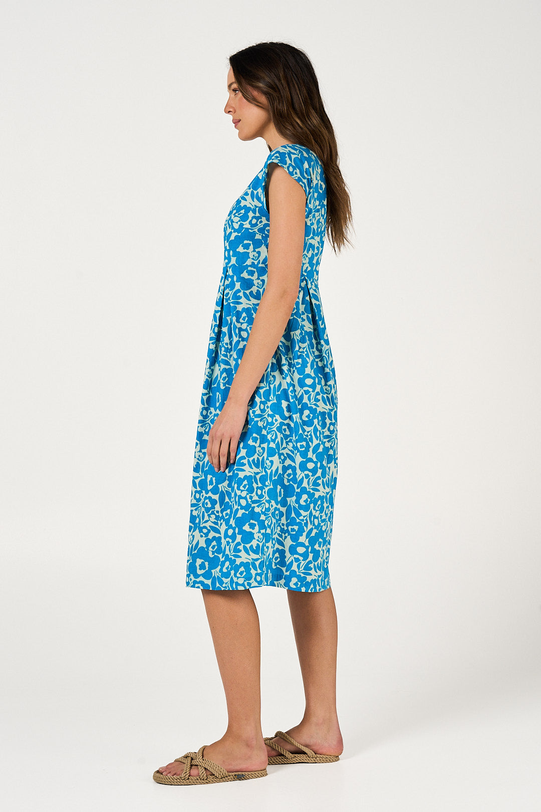 Dress Sitari - Dreamstate Pagoda Blue Cotton