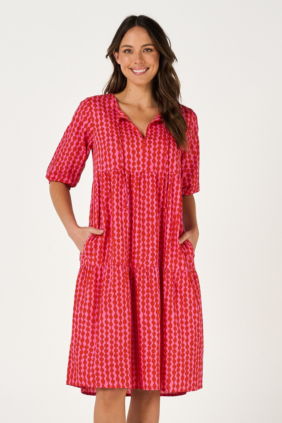 Dress Faith - Crimson Jewel Cotton