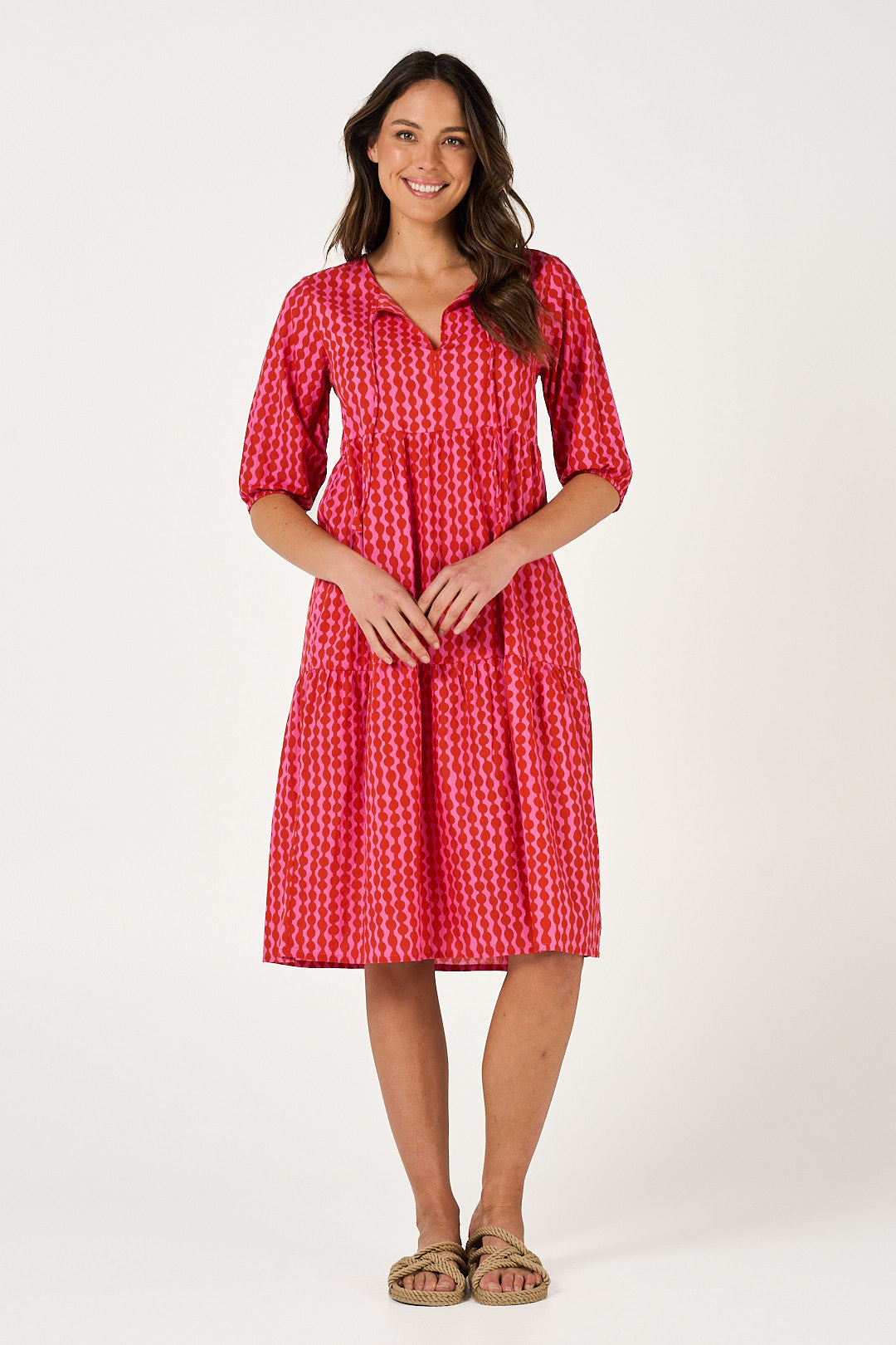 Dress Faith - Crimson Jewel Cotton