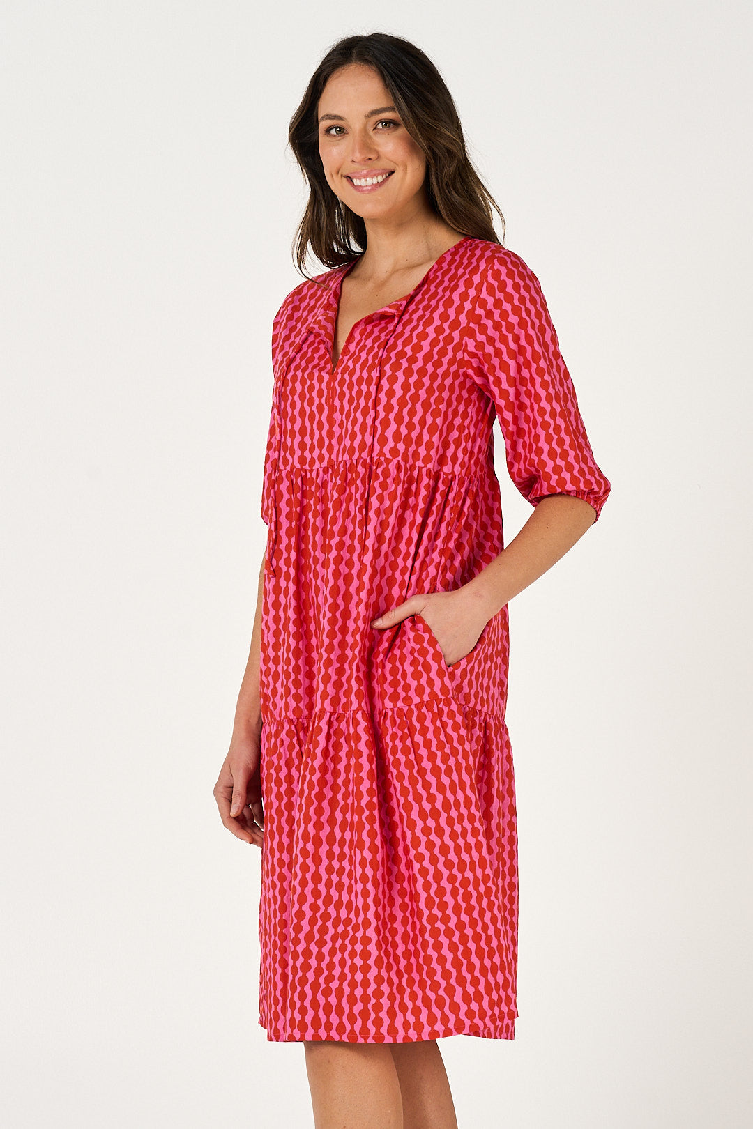 Dress Faith - Crimson Jewel Cotton