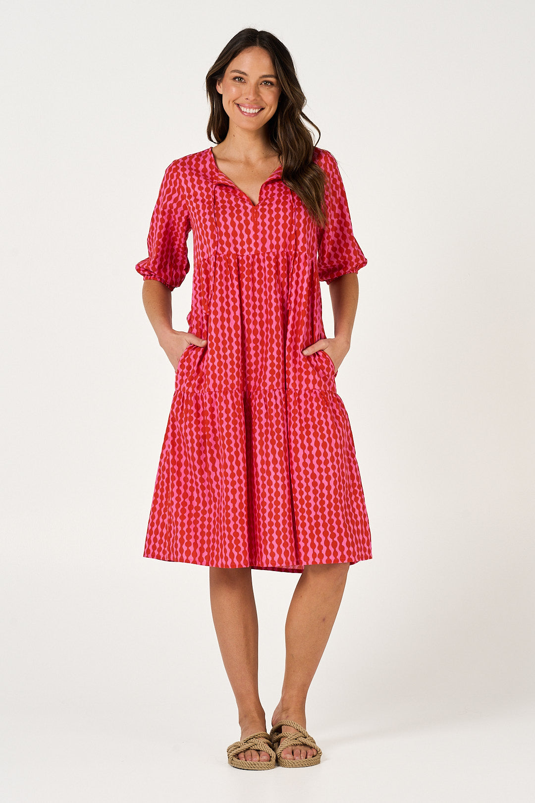 Dress Faith - Crimson Jewel Cotton