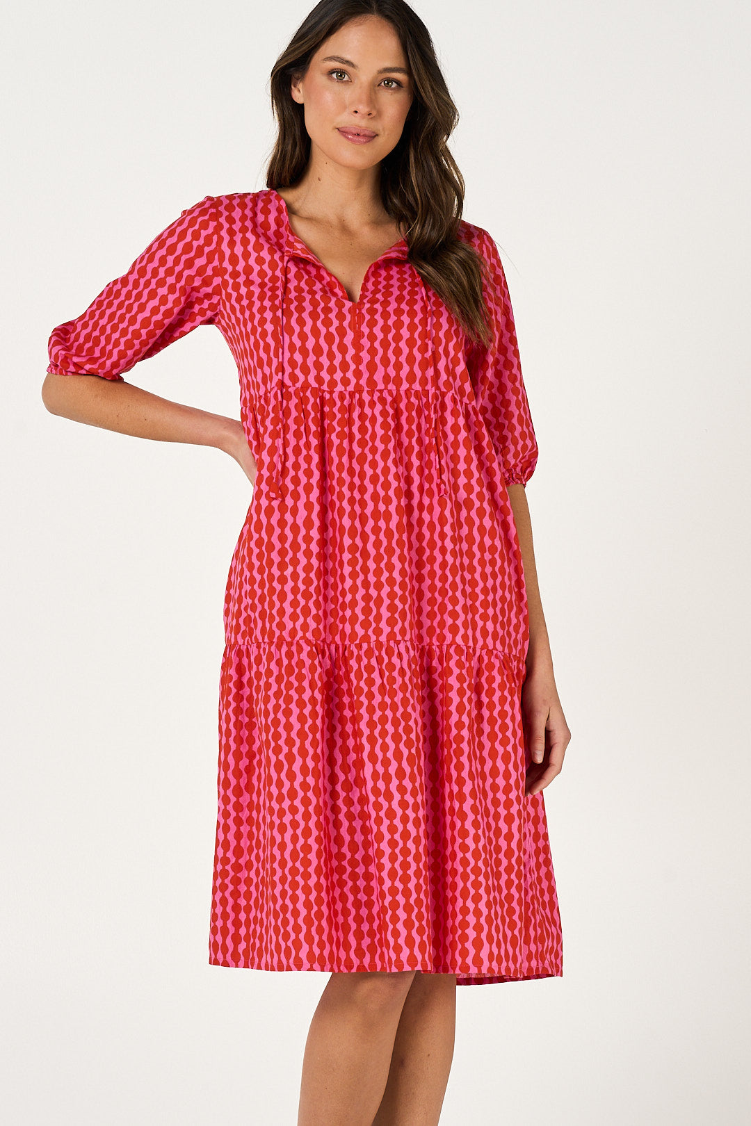 Dress Faith - Crimson Jewel Cotton