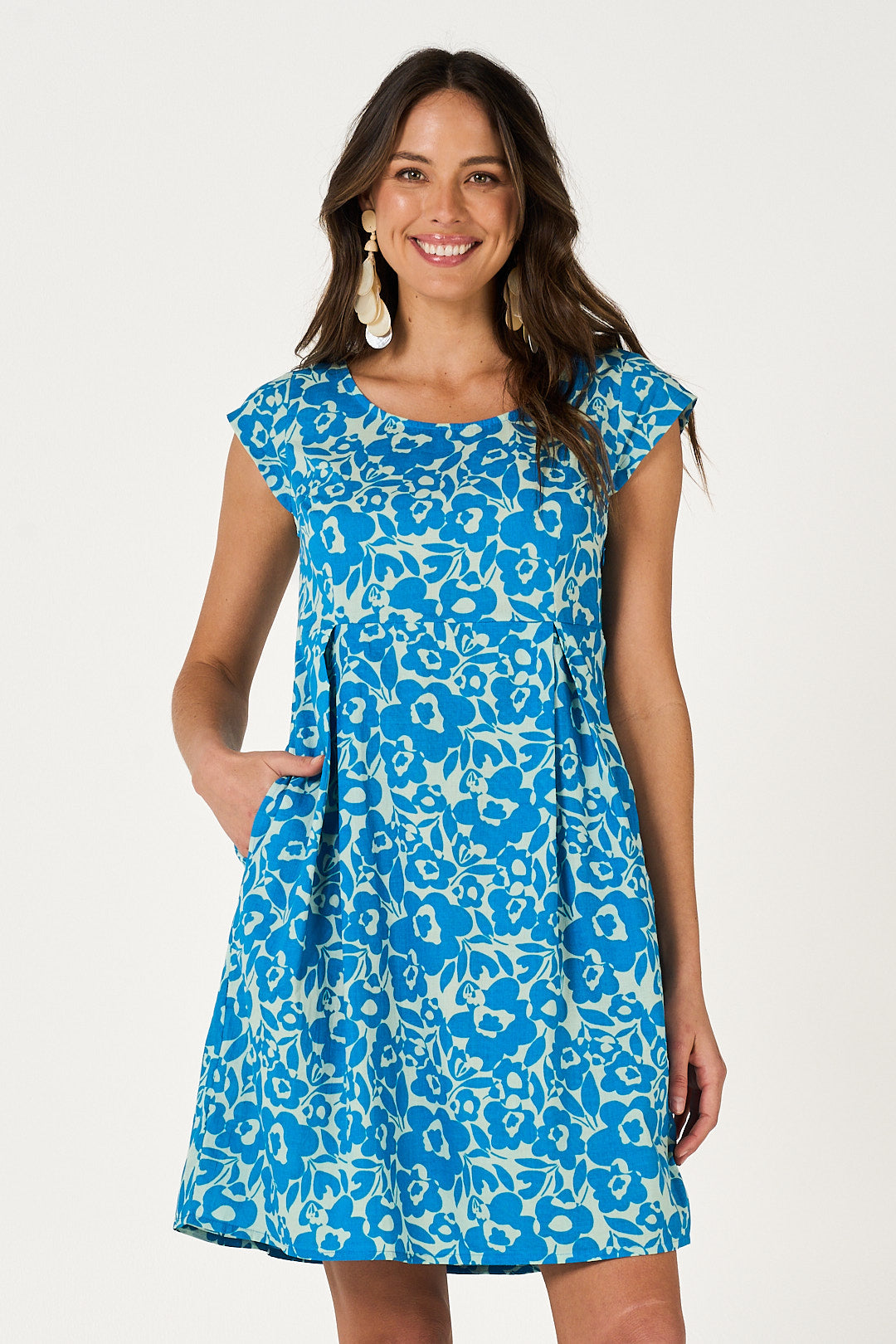 Dress Kama - Dreamstate Pagoda Blue Cotton