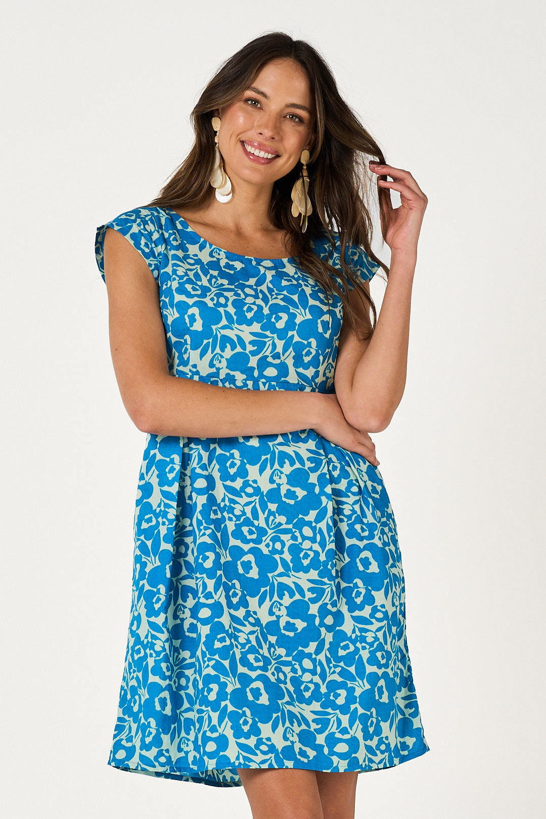 Dress Kama - Dreamstate Pagoda Blue Cotton