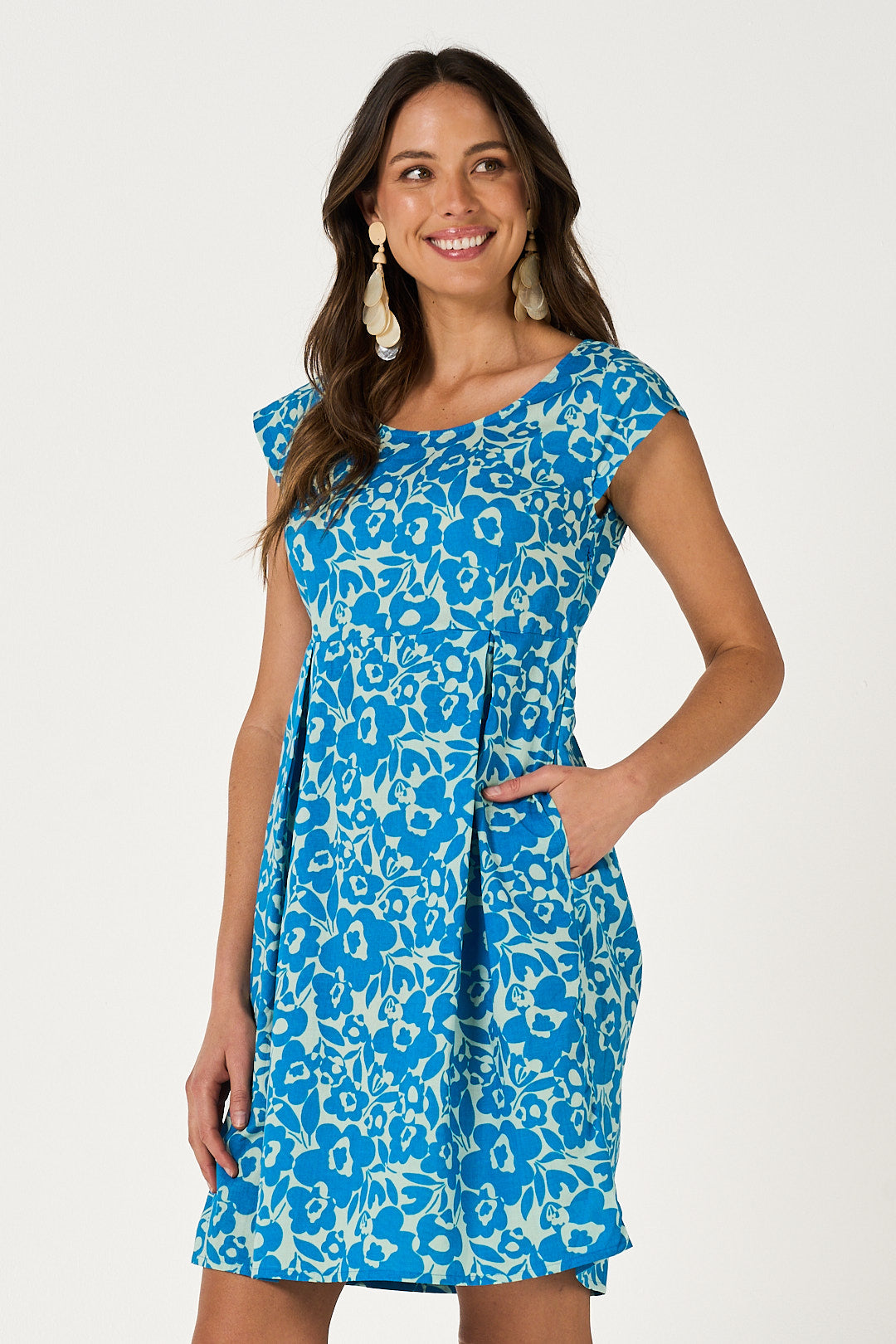 Dress Kama - Dreamstate Pagoda Blue Cotton