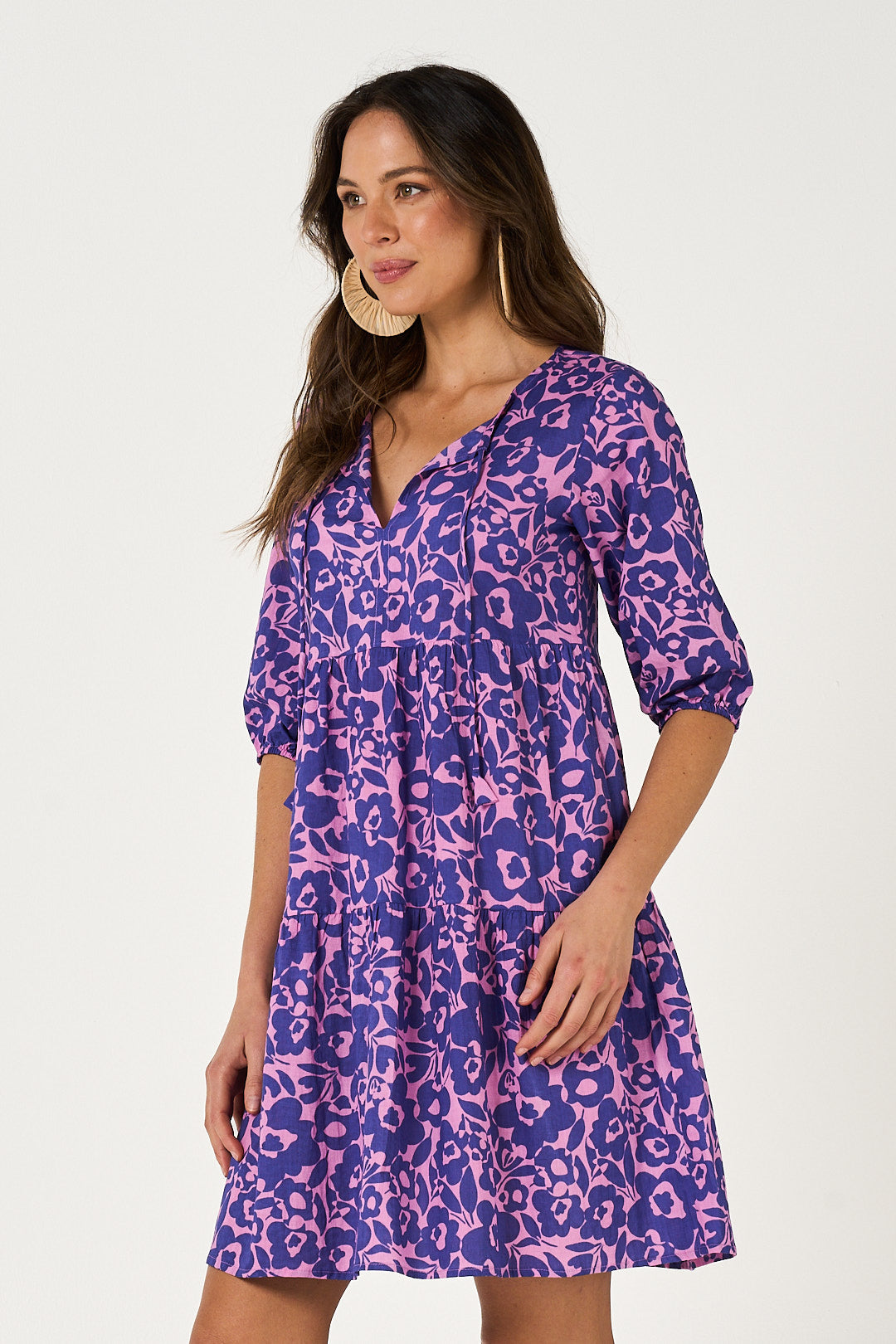 Dress Keshini - Dreamstate Pink and Blue Cotton