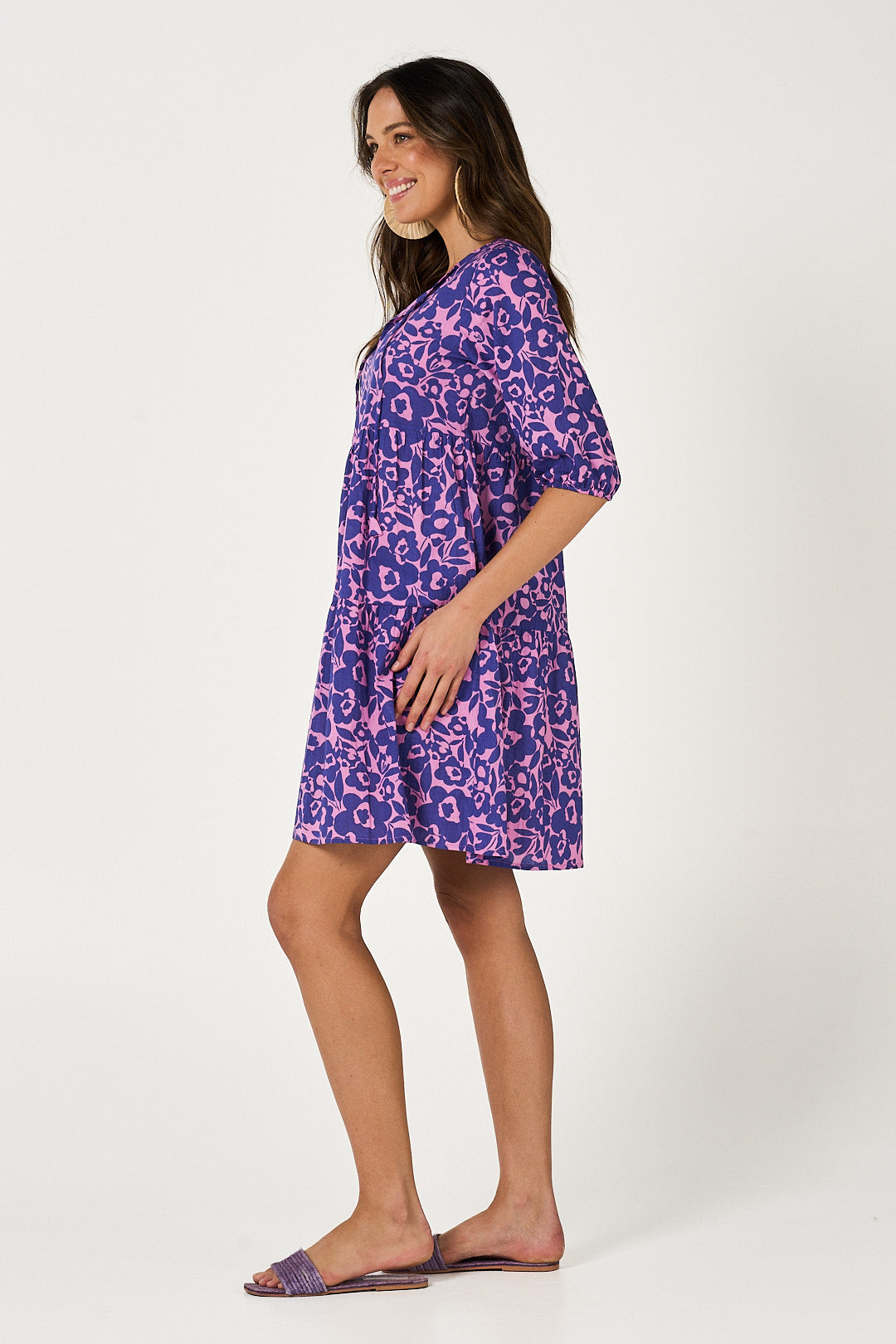 Dress Keshini - Dreamstate Pink and Blue Cotton