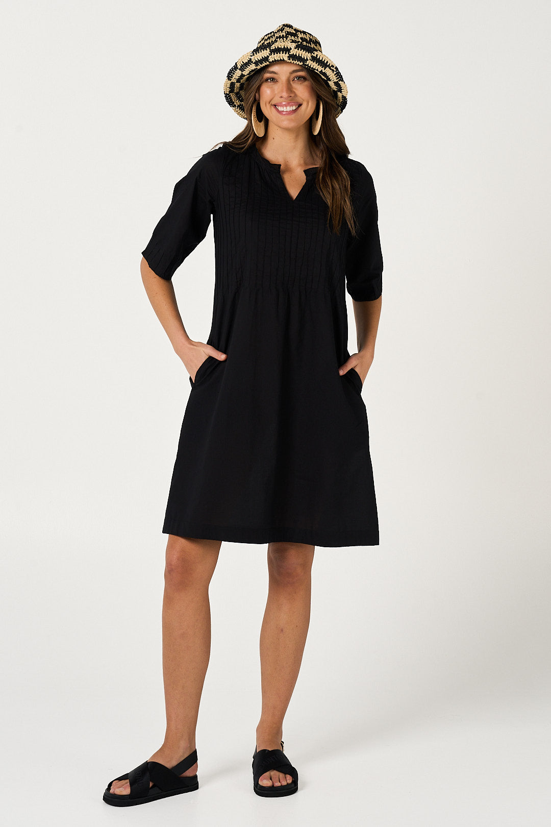 Dress Fleur -  Black Cotton