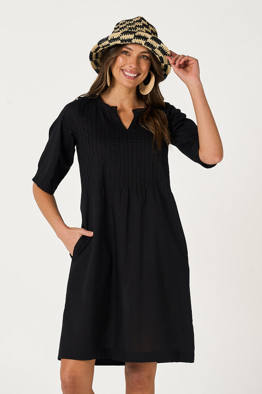 Dress Fleur -  Black Cotton