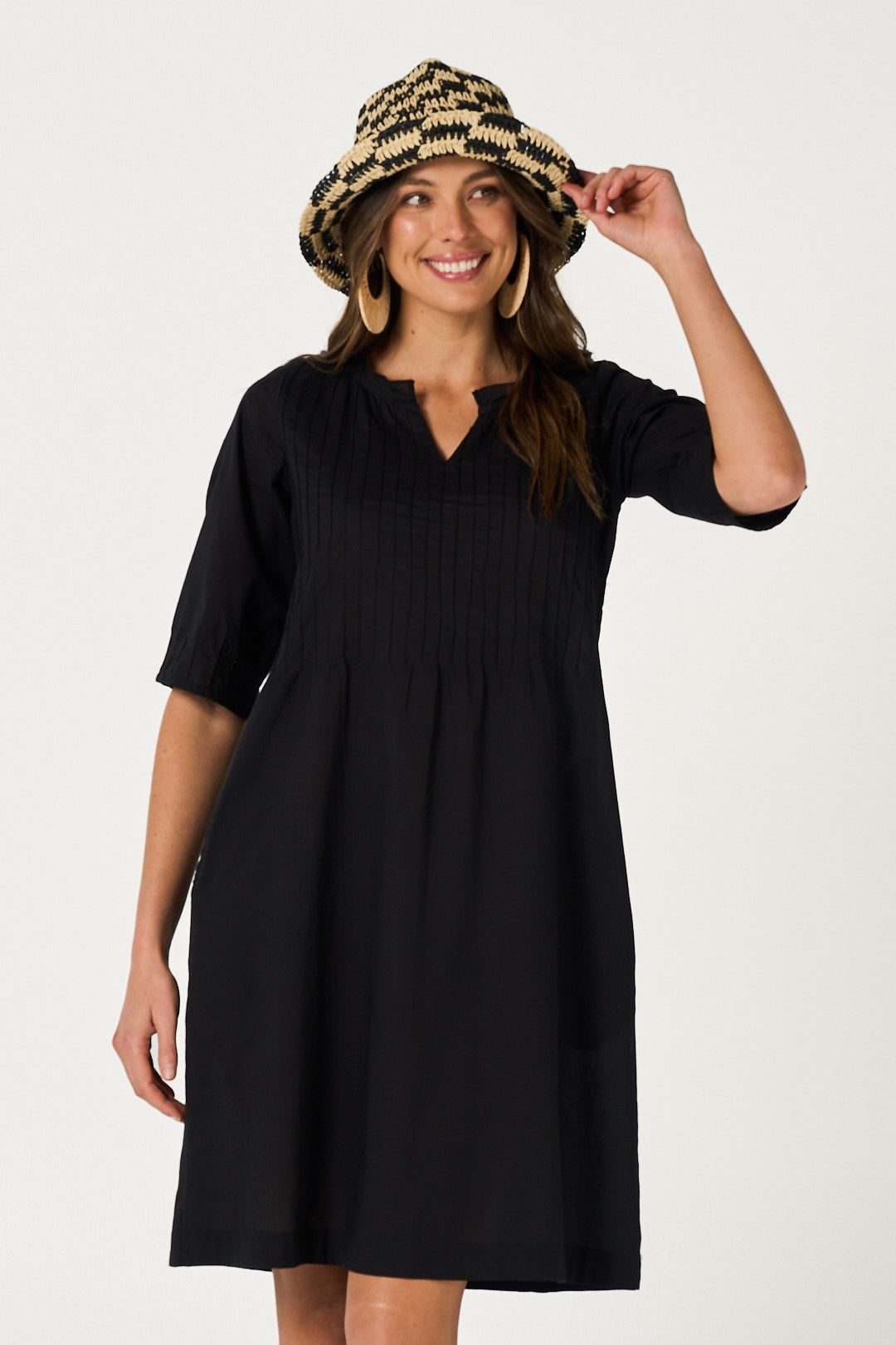 Dress Fleur - Black Cotton Cotton Diva Dress Fleur - Black Cotton Cotton Diva