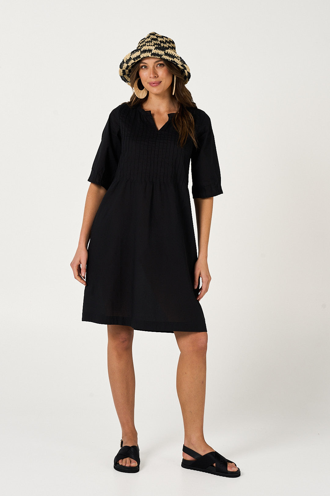 Dress Fleur -  Black Cotton