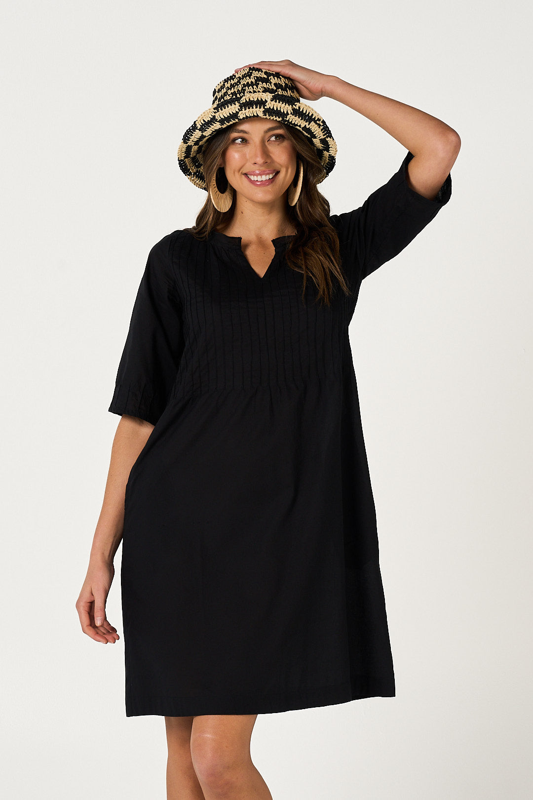 Dress Fleur -  Black Cotton