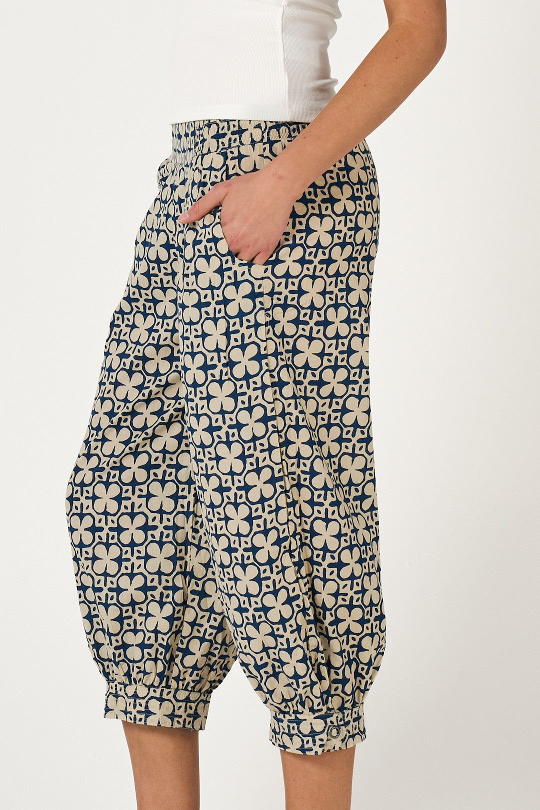 Pant Taj Mumtaz French Blue Cotton