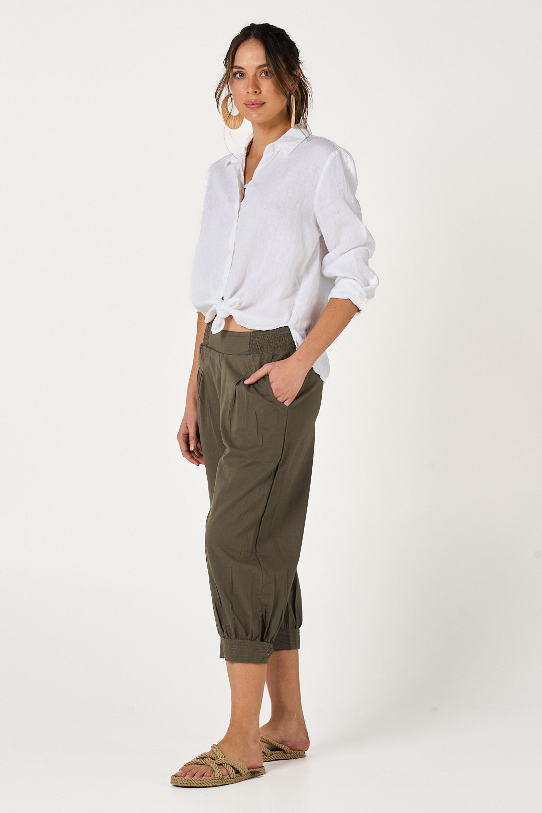 Pant Taj Deep Olive Cotton