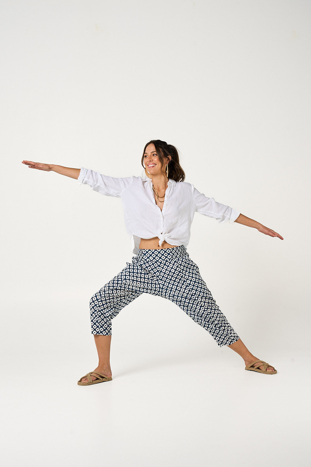 Pant Yoga - Palladio Blue Cotton