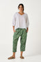 Pant Yoga - Sacred Vine Green Handblock Cotton