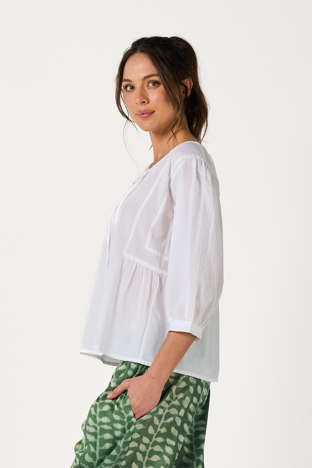 Top Arpana - White Cotton