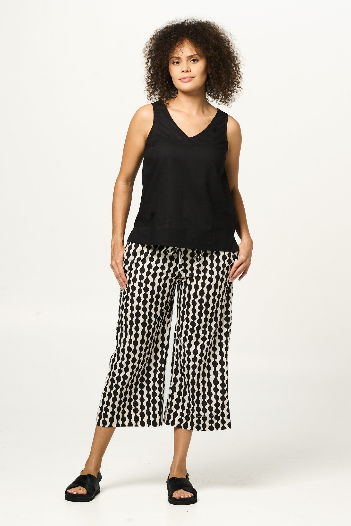 Pant Lounge- Jewel Black Beauty Cotton