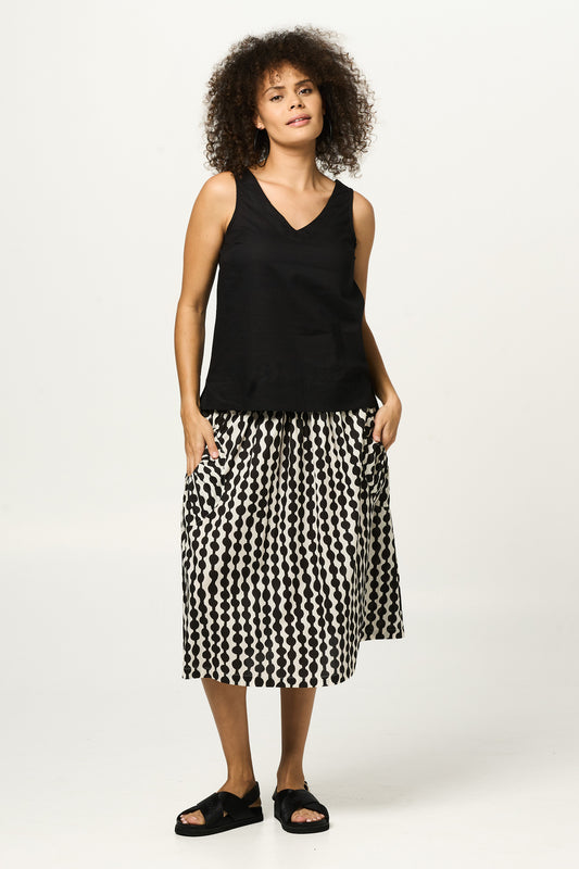 Skirt Jaya - Jewel Black Beauty Cotton