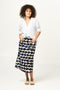 Skirt Mali - Mala Navy and Ecru Cotton