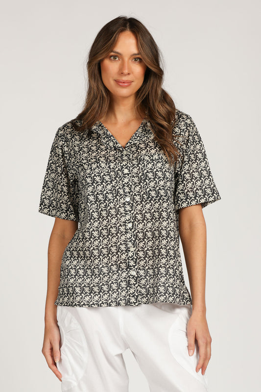 Shirt Maya - Celestia Indigo Blue Cotton