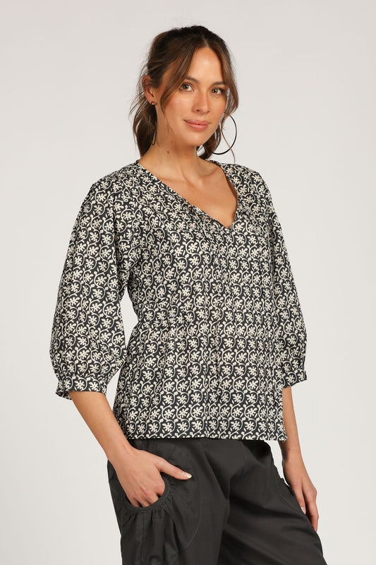 Top Arpana - Celestia Indigo Blue Cotton