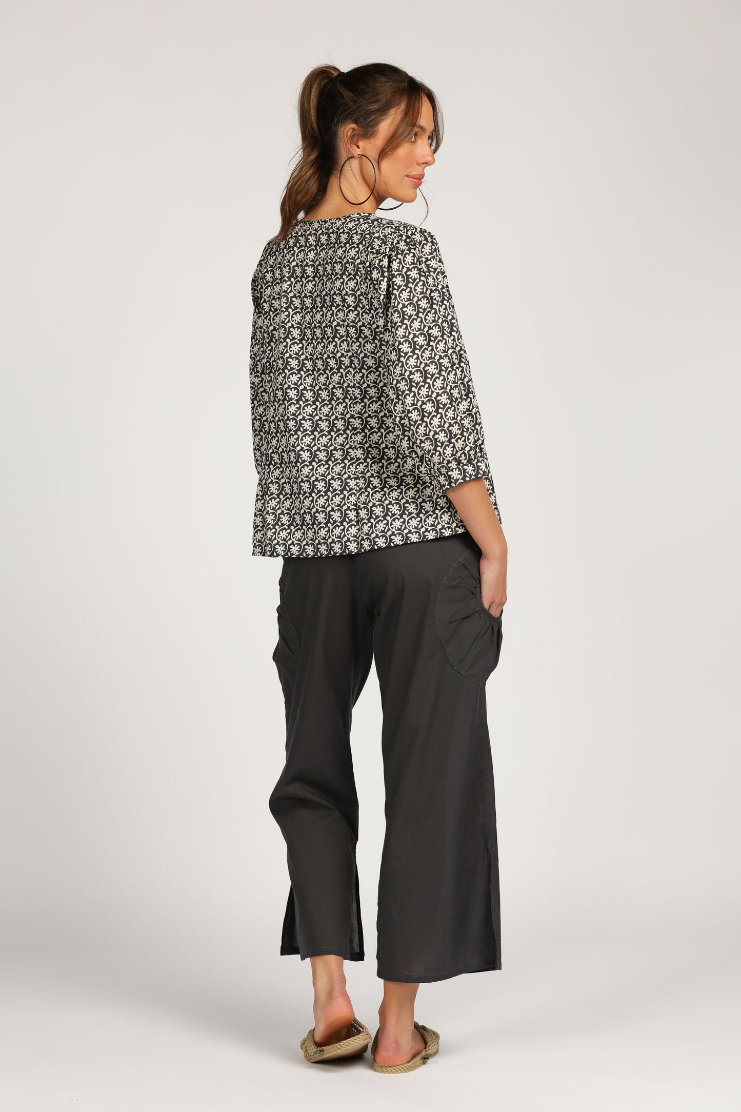 Top Arpana - Celestia Indigo Blue Cotton