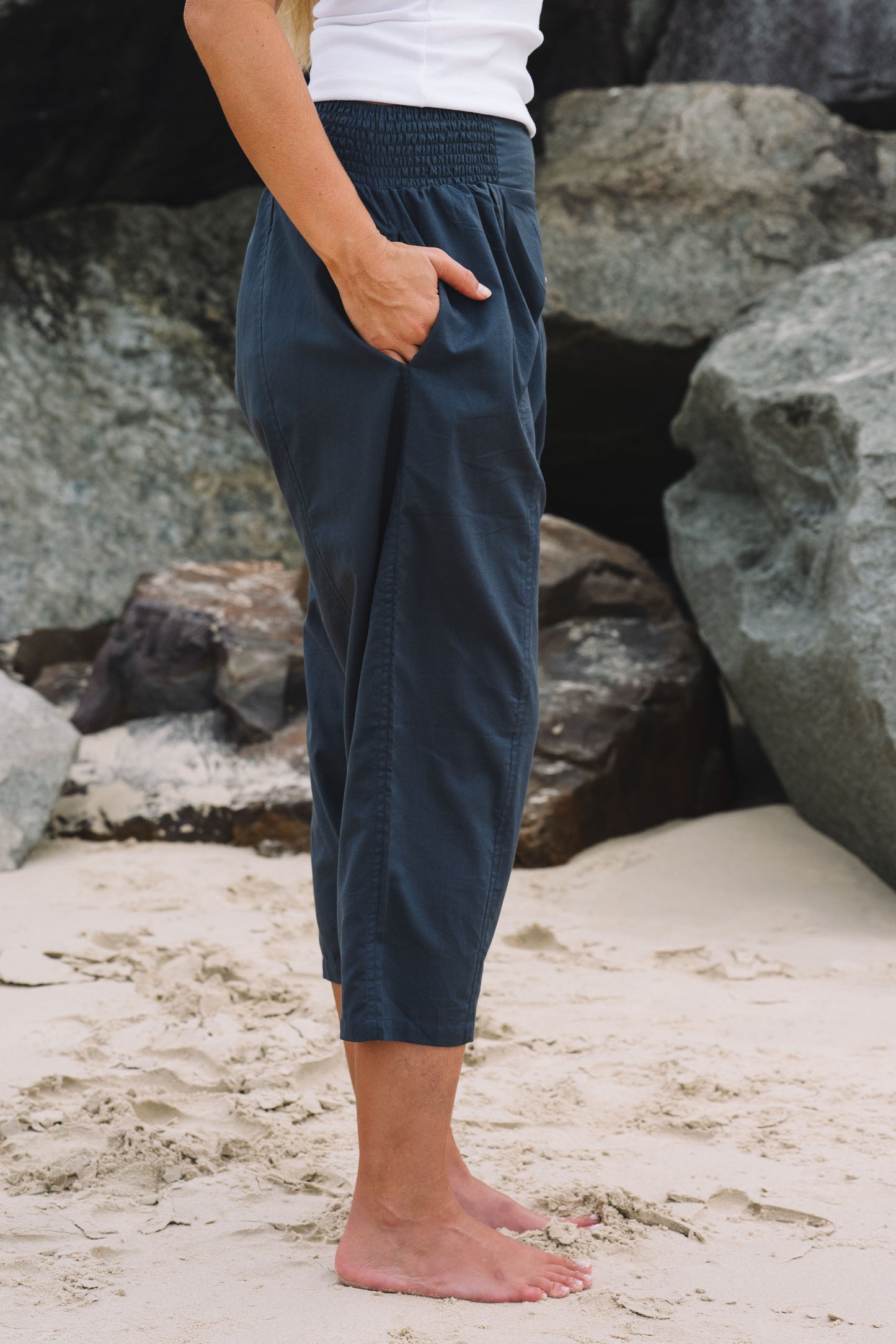 Pant Yoga - Indigo Cotton