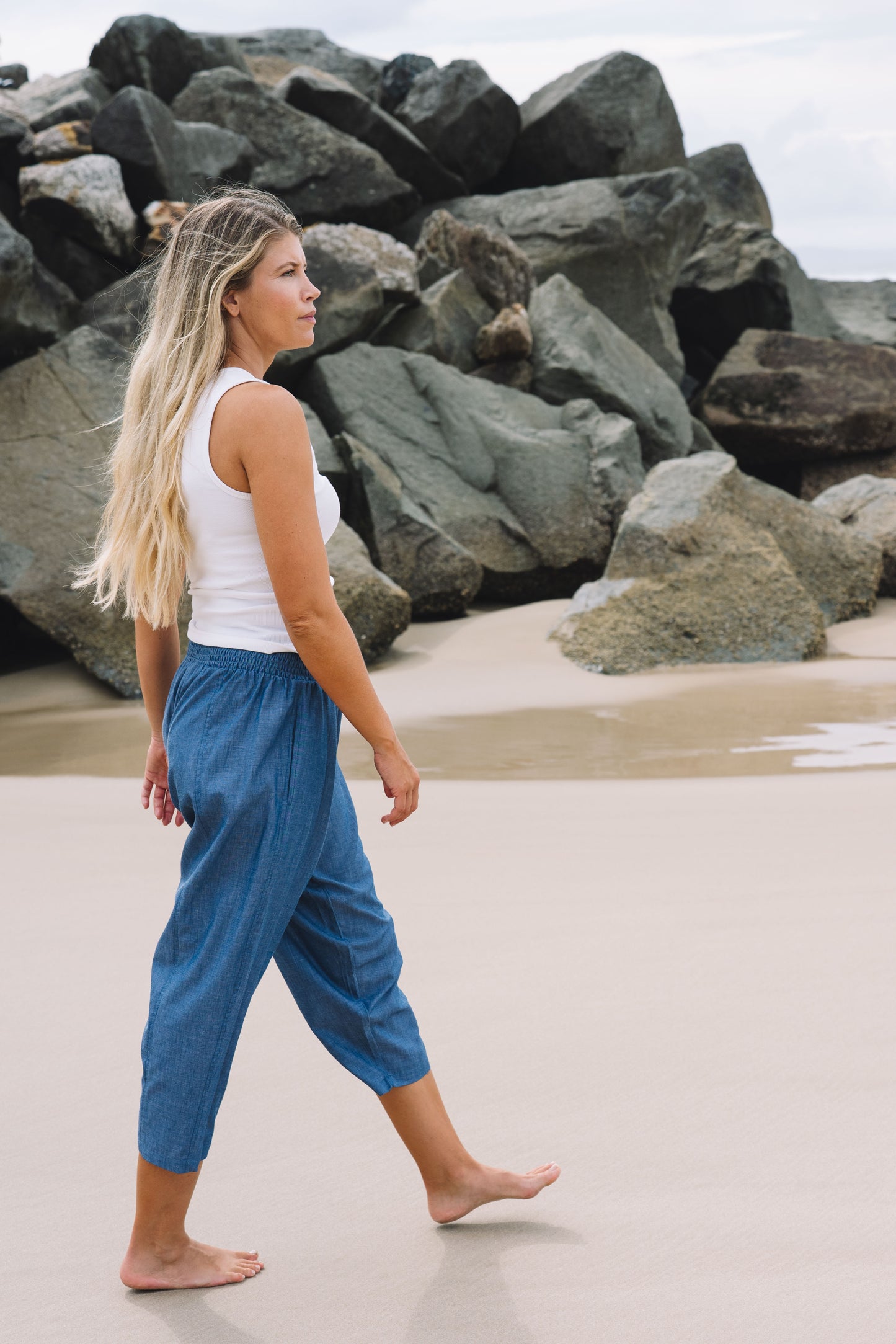Pant Yoga - Ultralight Cotton Chambray