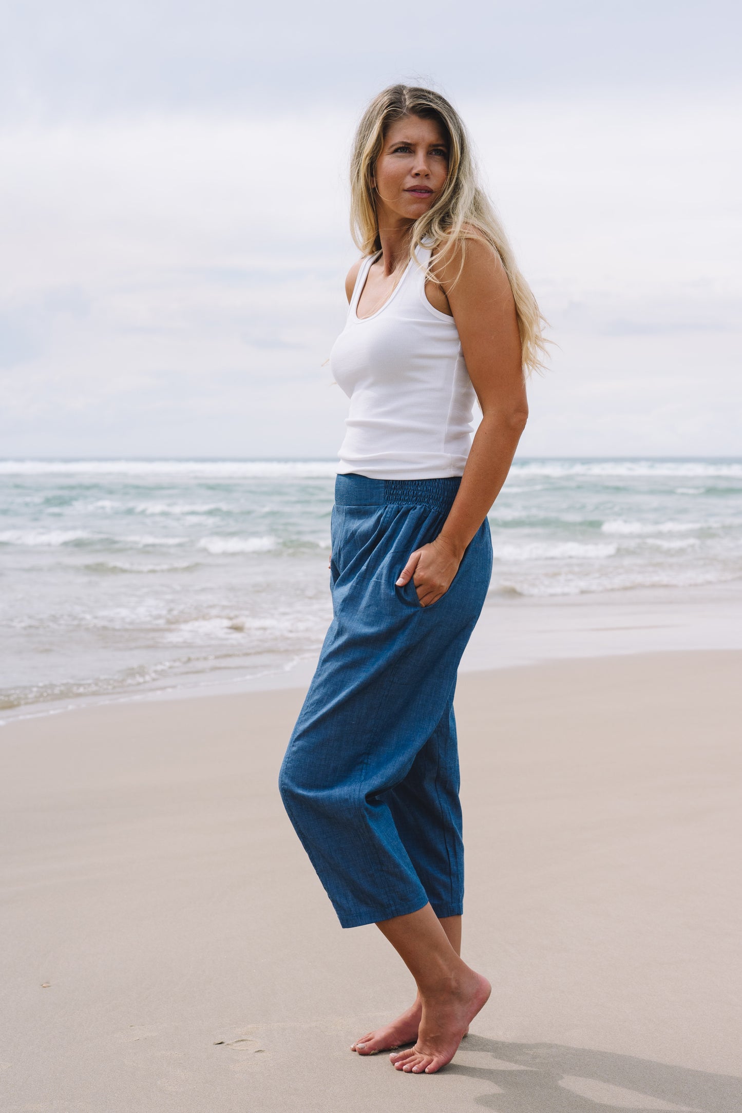 Pant Yoga - Ultralight Cotton Chambray
