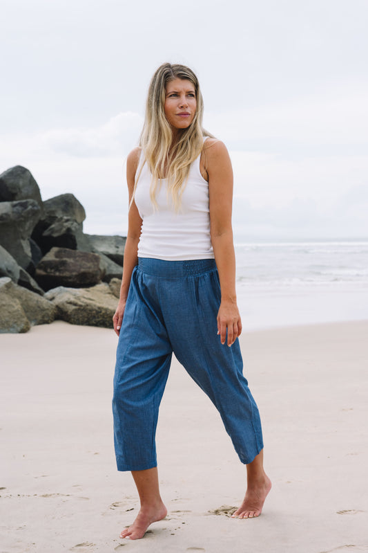 Pant Yoga - Ultralight Cotton Chambray