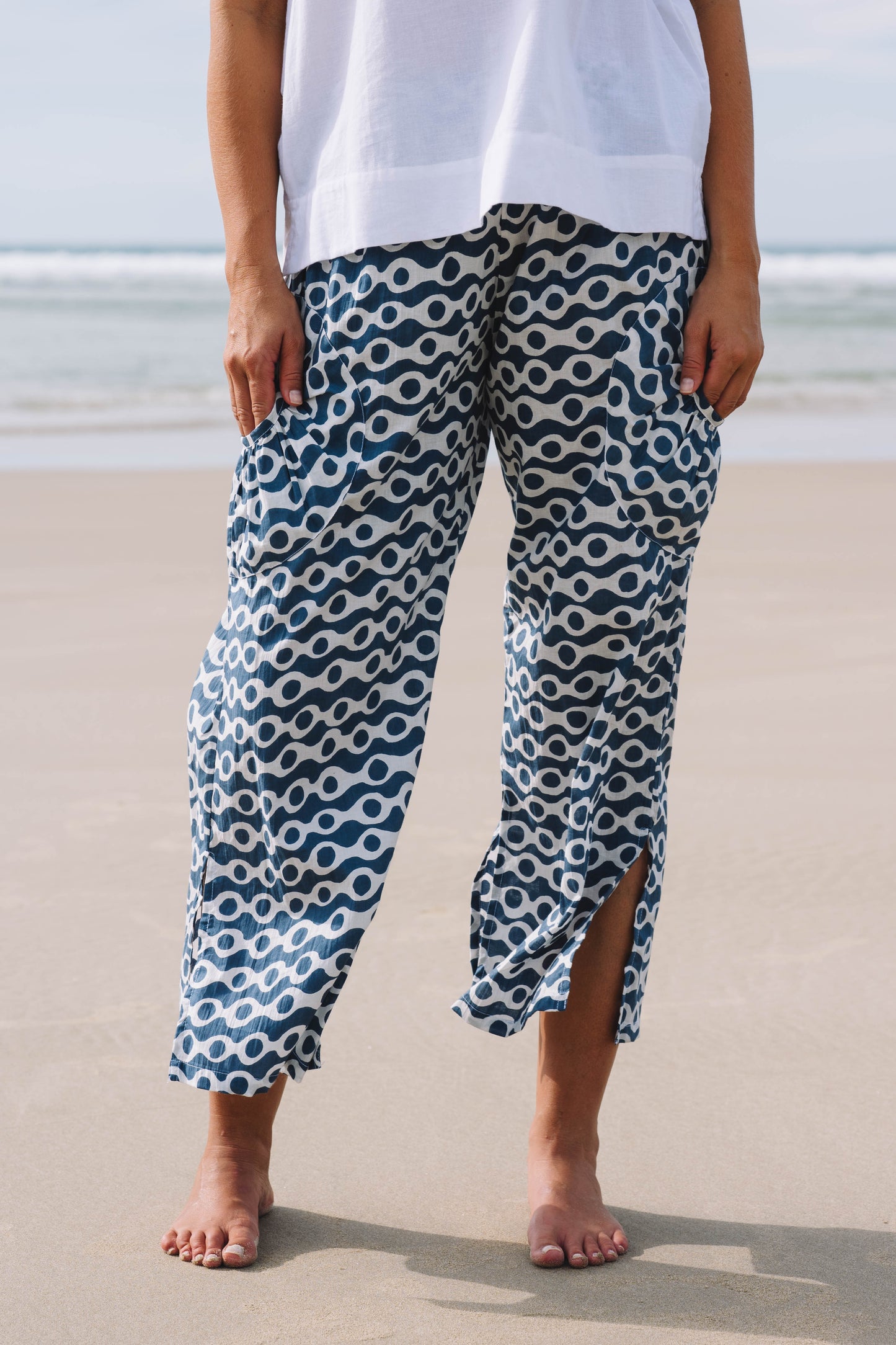 Pant Jaya ™- Anouk Blue Cotton