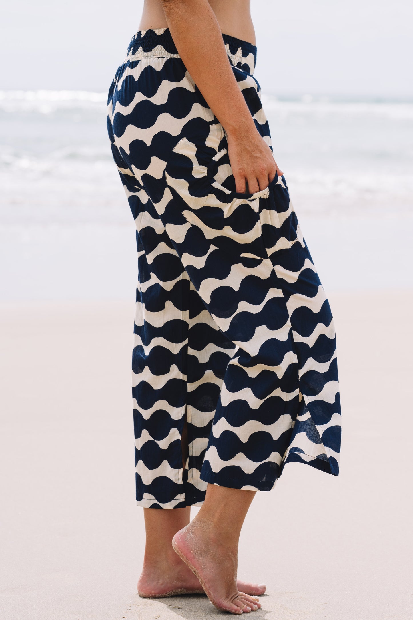 Pant Jaya ™ - Mala Navy and Ecru