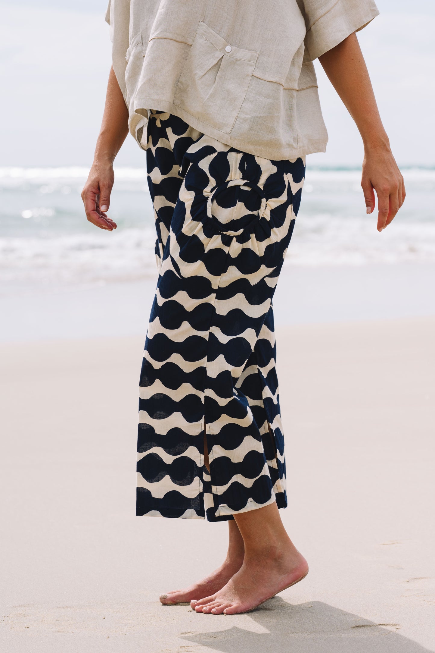 Pant Jaya ™ - Mala Navy and Ecru