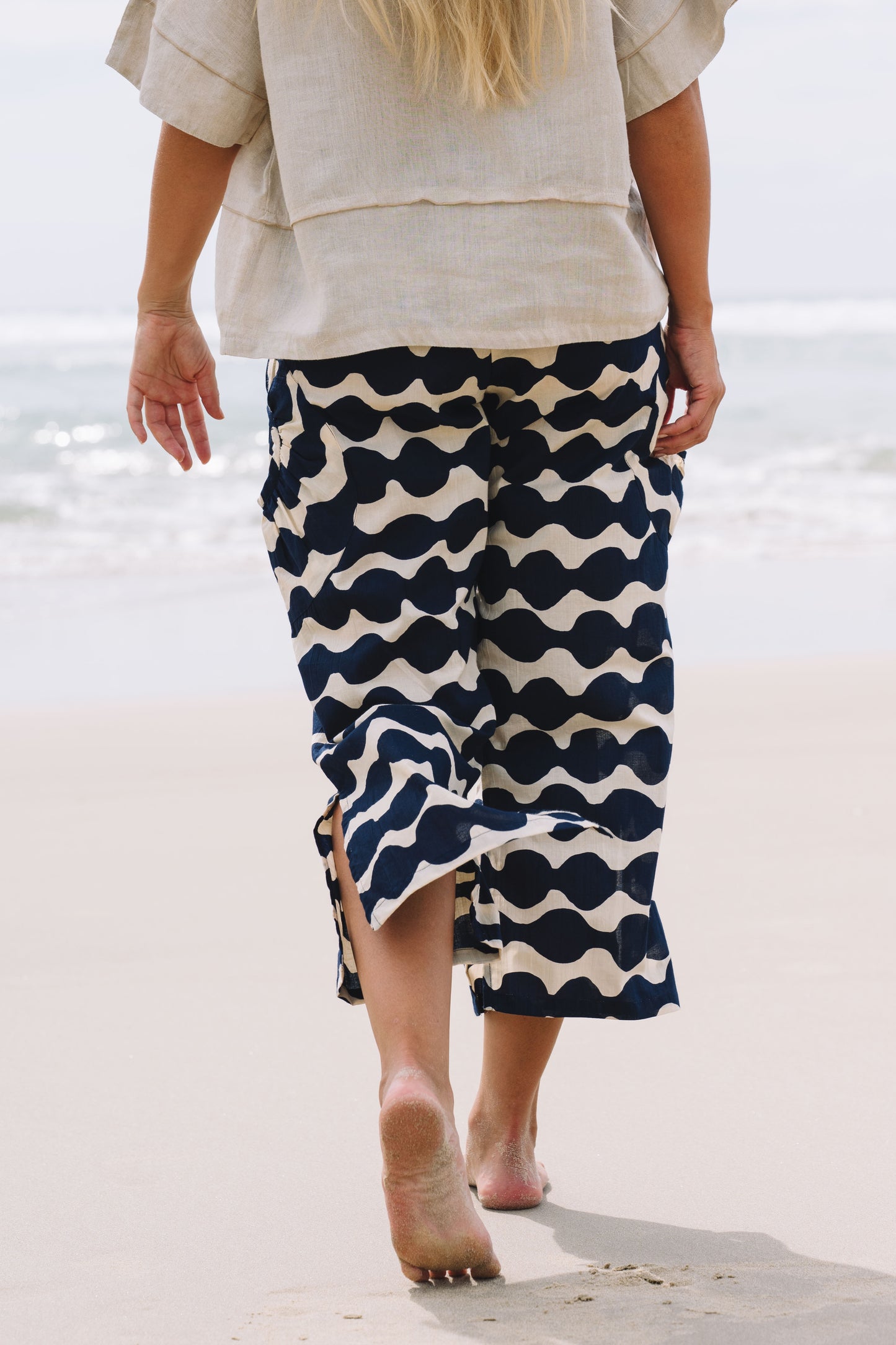 Pant Jaya ™ - Mala Navy and Ecru