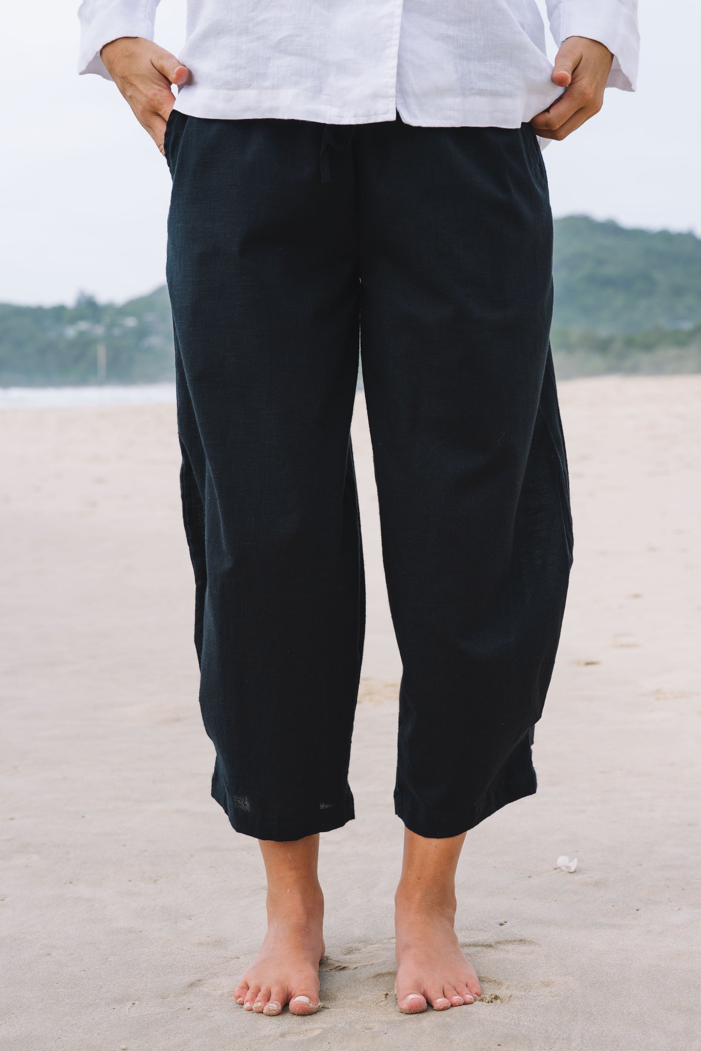Pant Devi - Jet Black - Cotton Slub