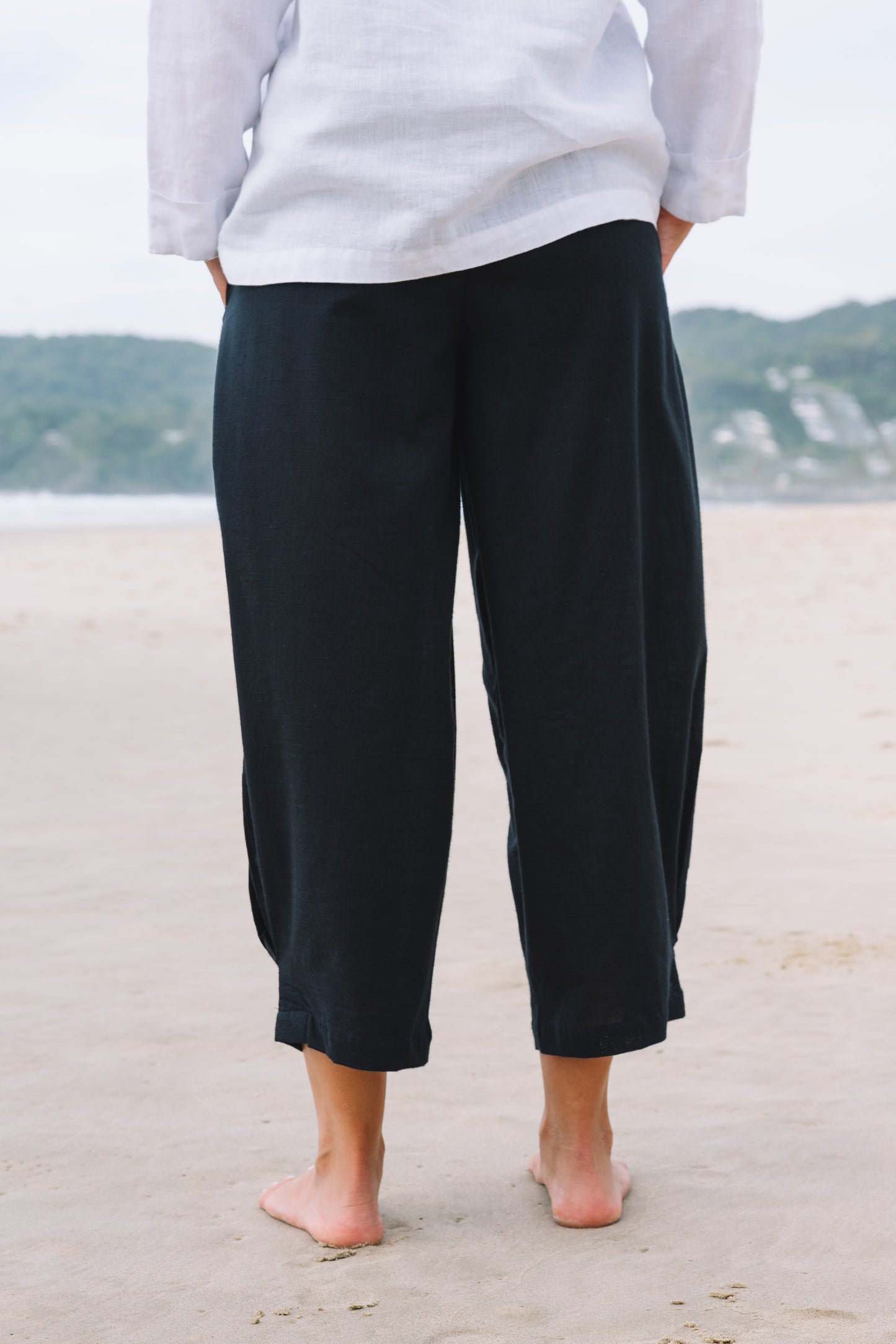 Pant Devi - Jet Black - Cotton Slub