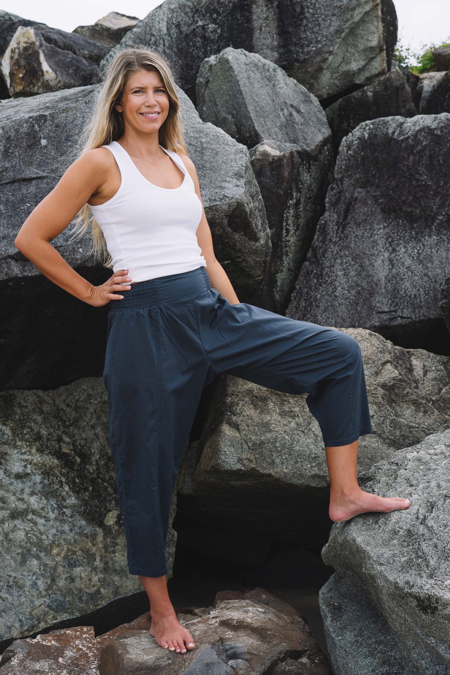 Pant Yoga - Indigo Cotton
