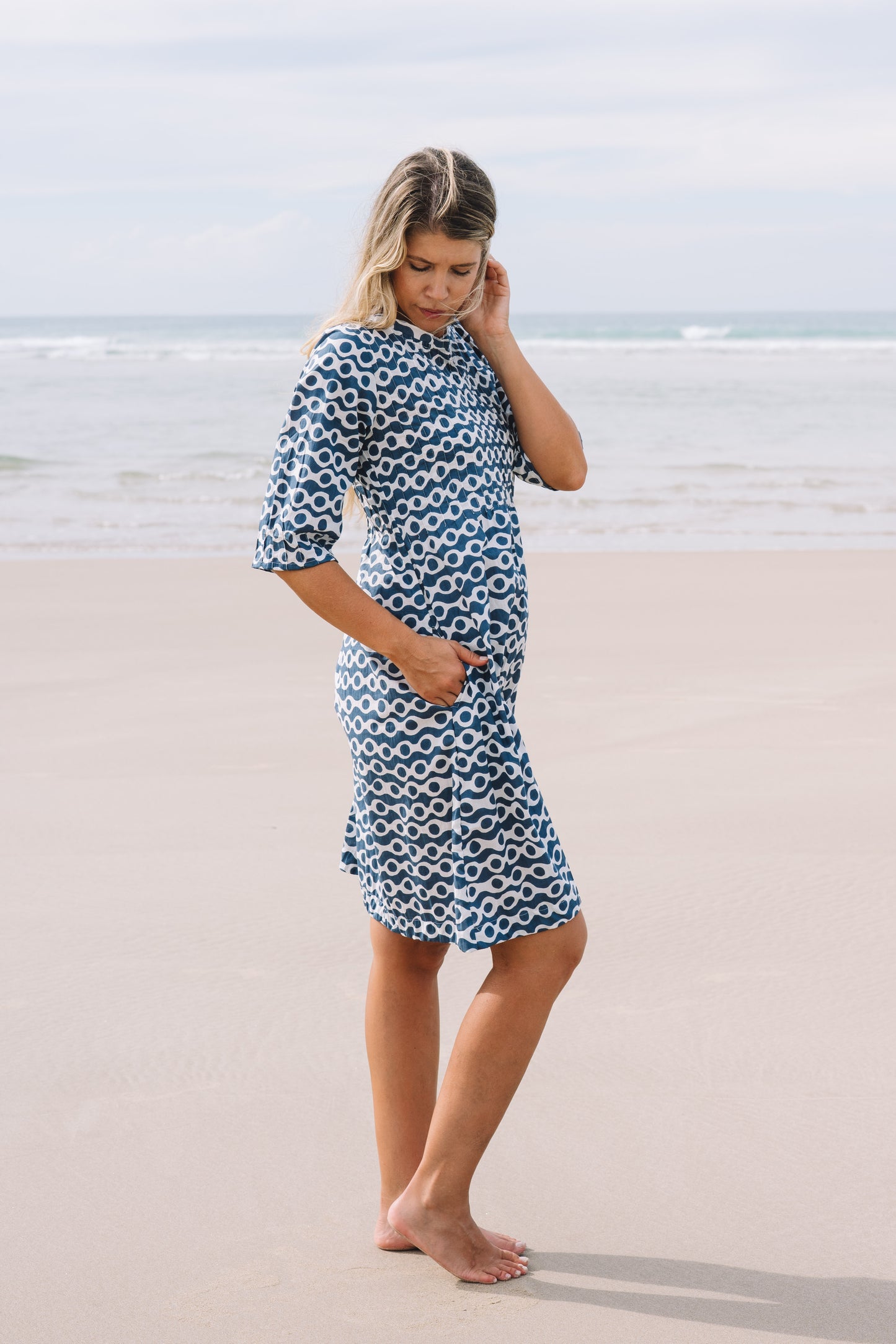 Dress Fleur - Anouk Blue Cotton
