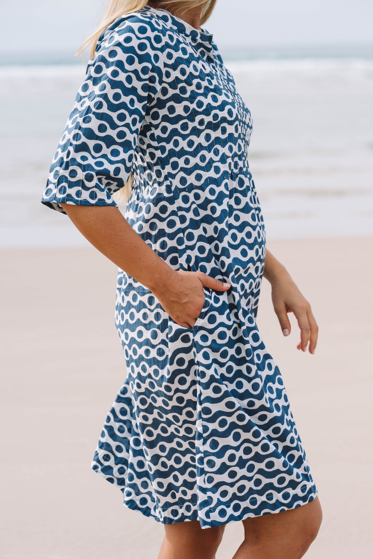 Dress Fleur - Anouk Blue Cotton