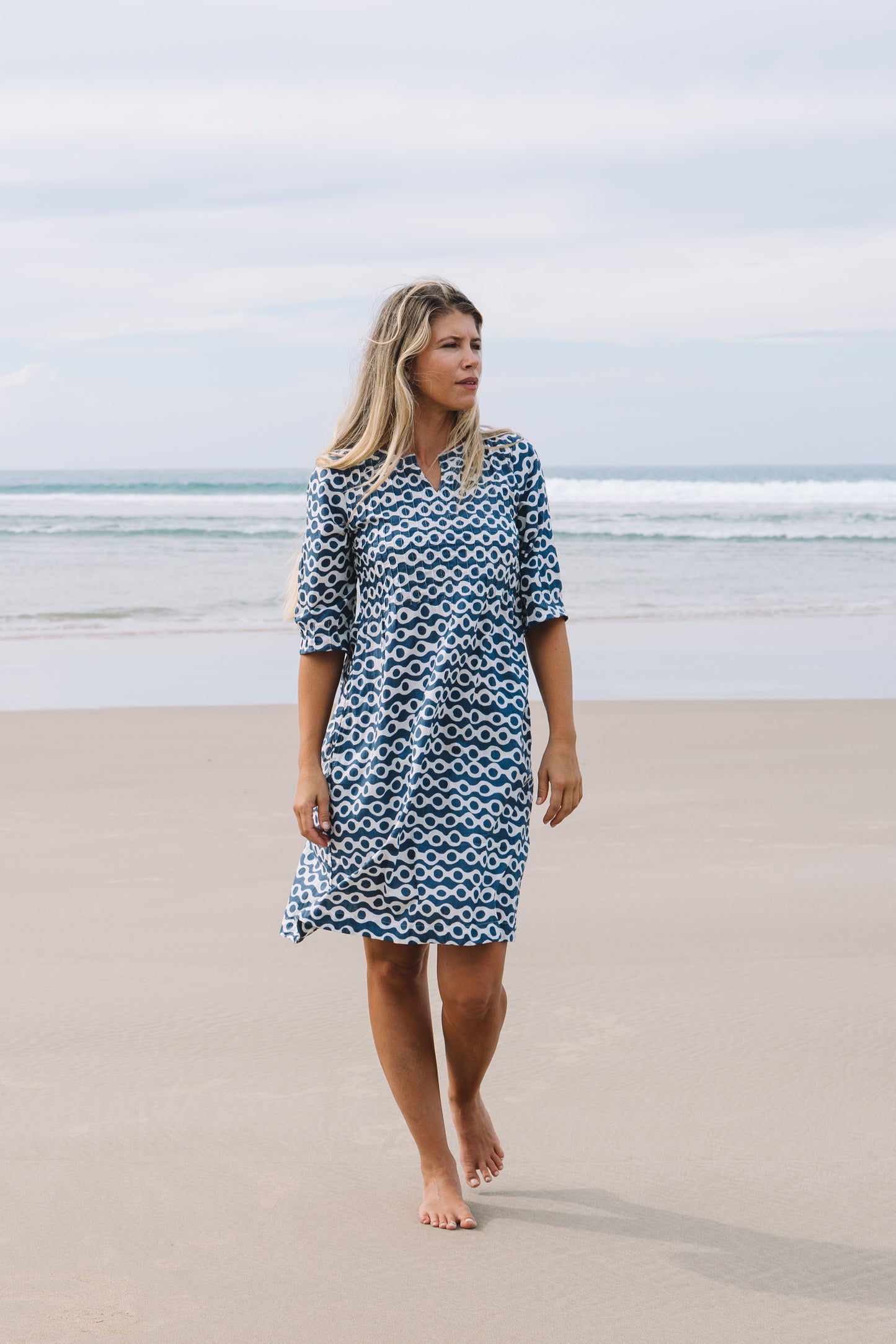 Dress Fleur - Anouk Blue Cotton