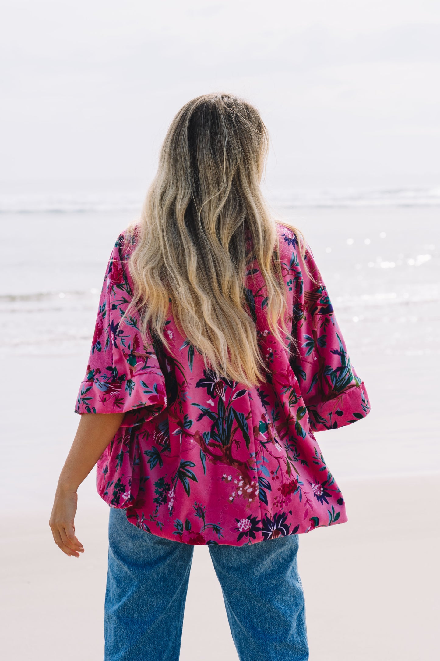 The Velvet Statement Jacket - Bird of Paradise Pink